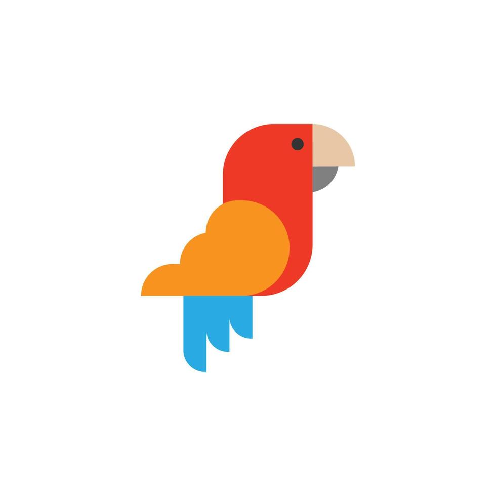 parrot color from Brazilian carnival set vector icon