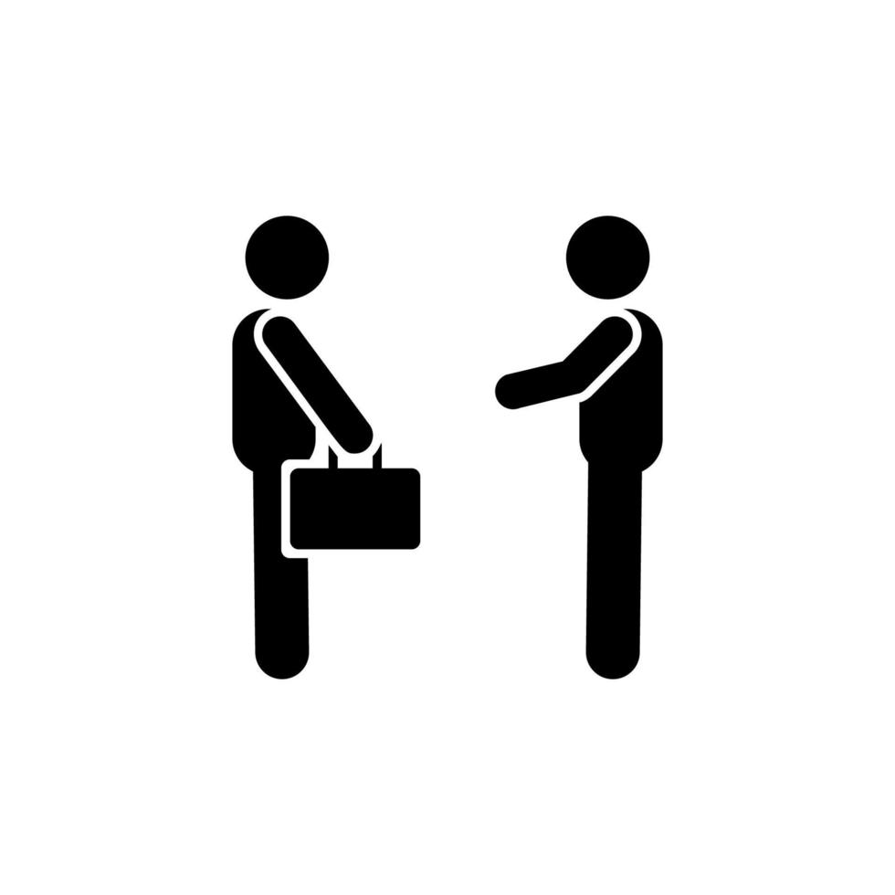 Pictogram of speak, jobless vector icon