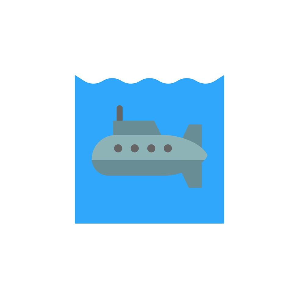 Submarine, ocean vector icon
