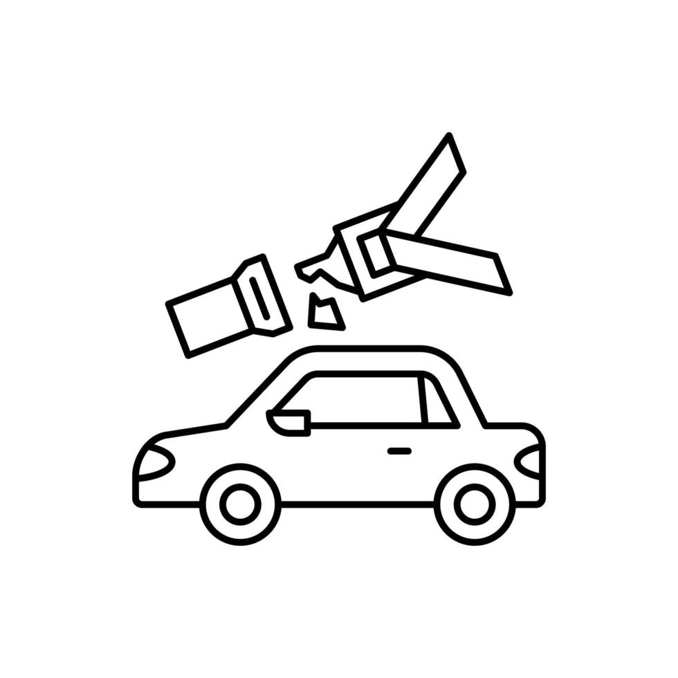 Seat belt, car repair vector icon