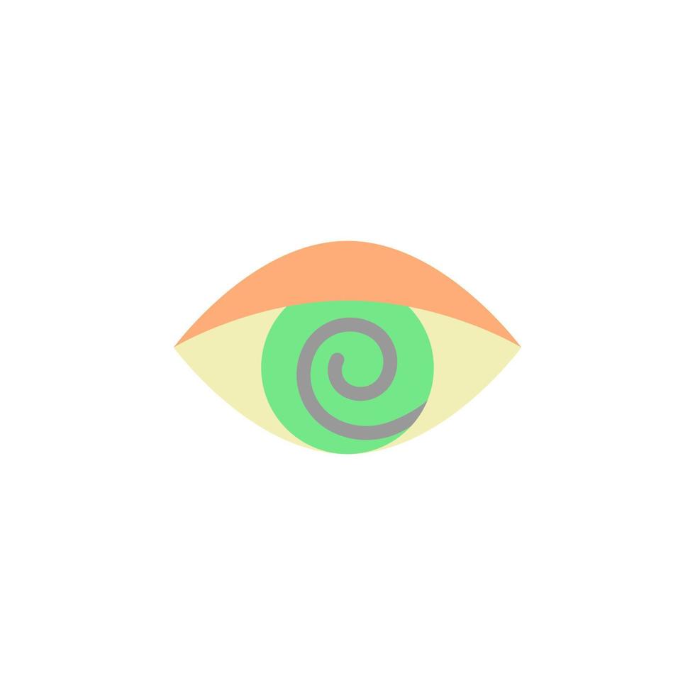 ojo espiral iridología vector icono