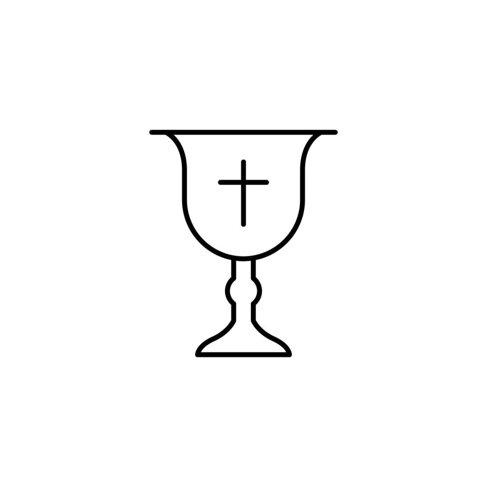 cristiano cáliz, cristiandad vector icono