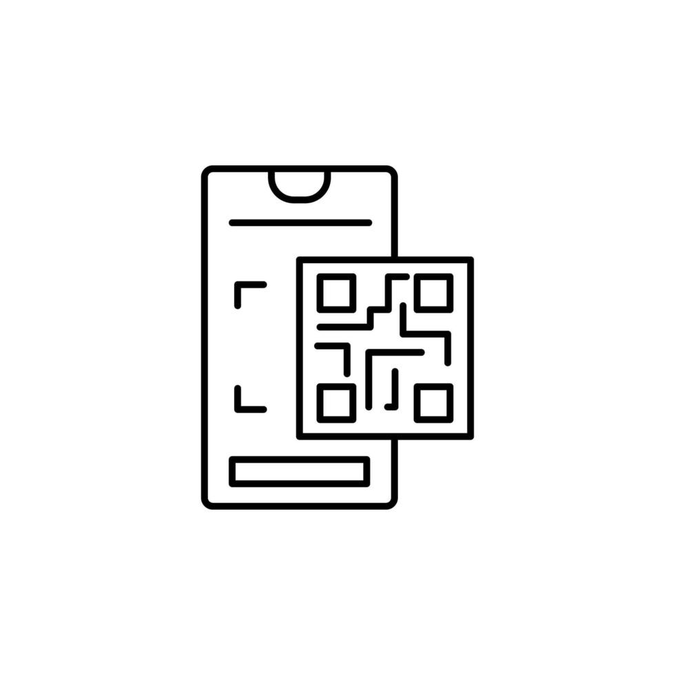 Smartphone Qr code vector icon