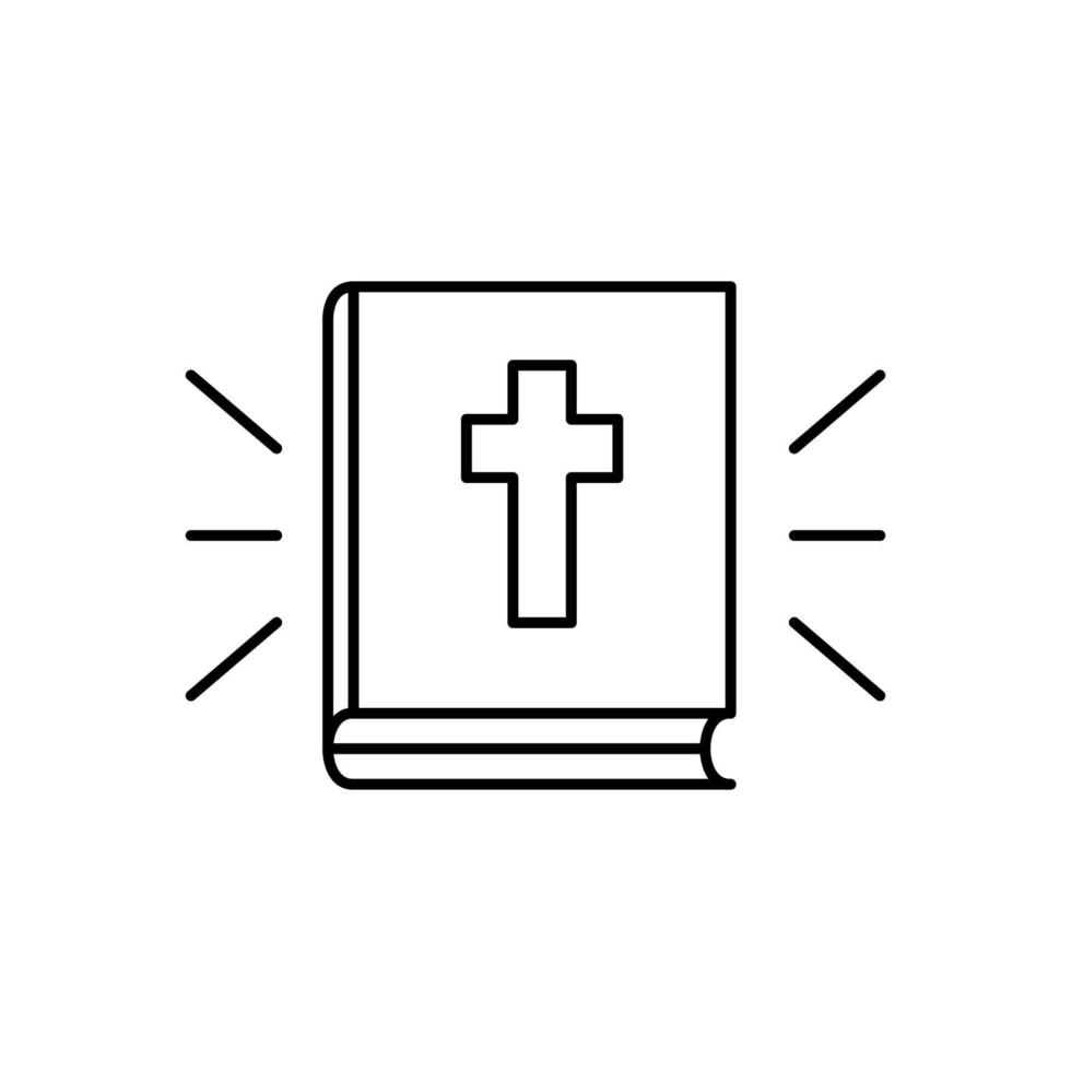 Biblia, libro, santo vector icono