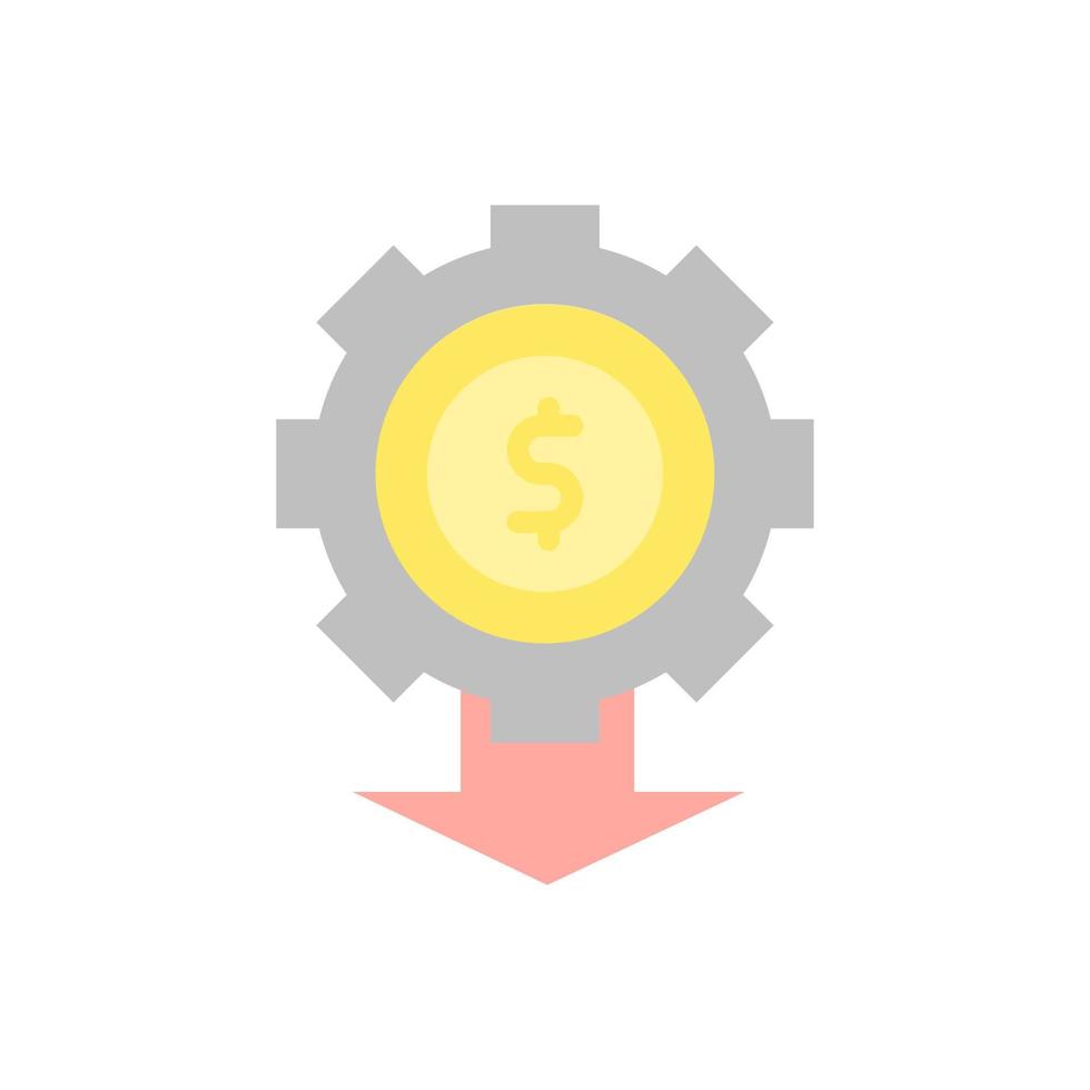 gear arrow dollar vector icon