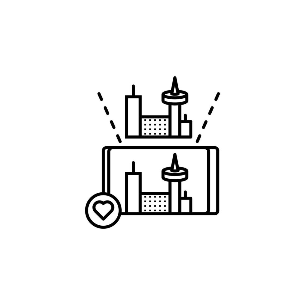 augmented reality, technology, virtual reality, cityscape vector icon