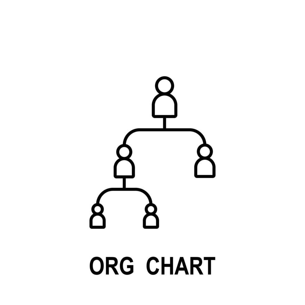 Organizational chart vector icon