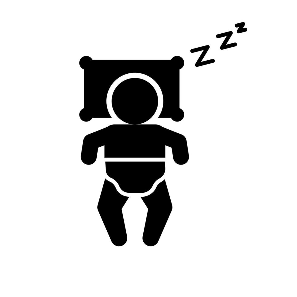 Baby, sleep vector icon