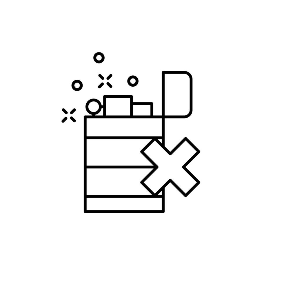 Lighter, ban vector icon