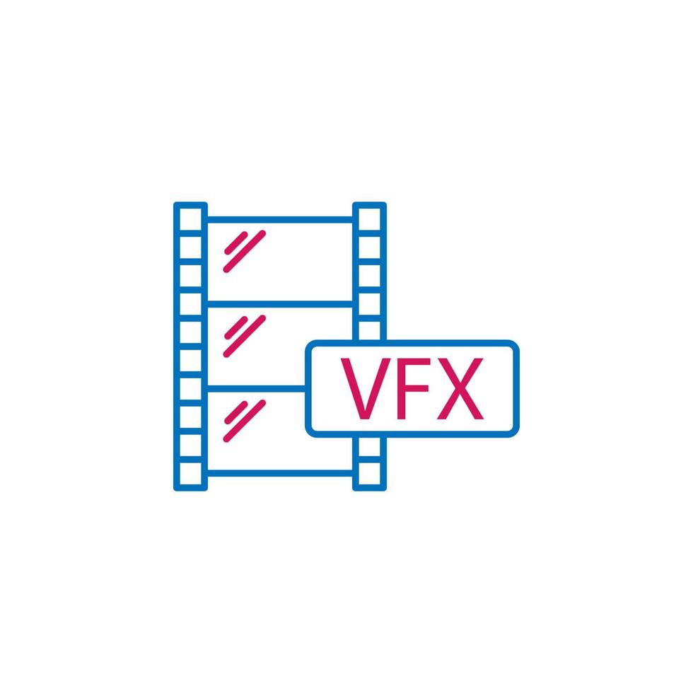 Video production, negative film vector icon