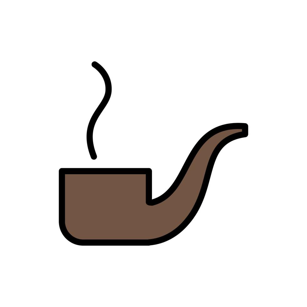 Smoking pipe, smoke vector icon