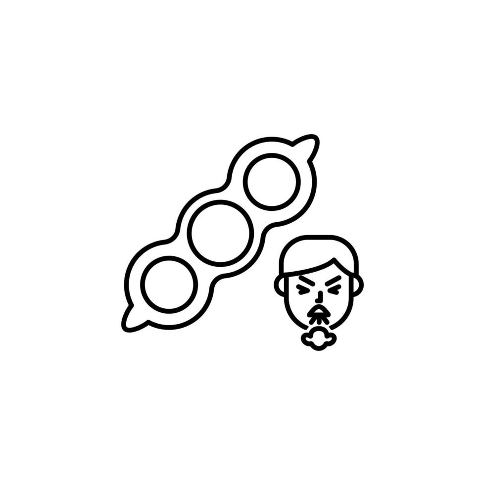 Soya, allergic vector icon