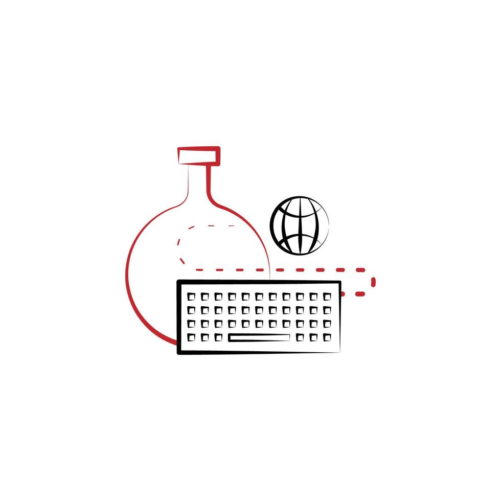 online tests 2 colored line vector icon