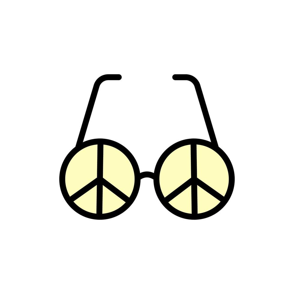 Glasses, peace vector icon