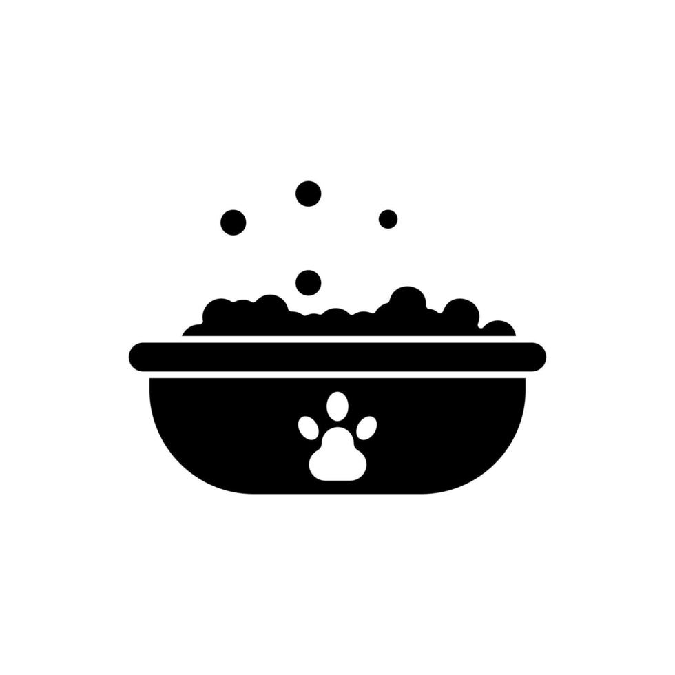 Bath, paw vector icon