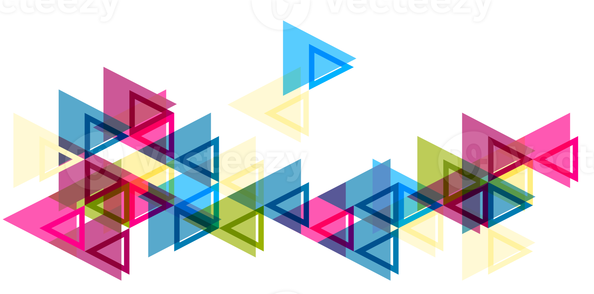 Low poly, Polygonal technological elements on a transparent background, Polygonal network system connect lines and colorful triangle background template. png