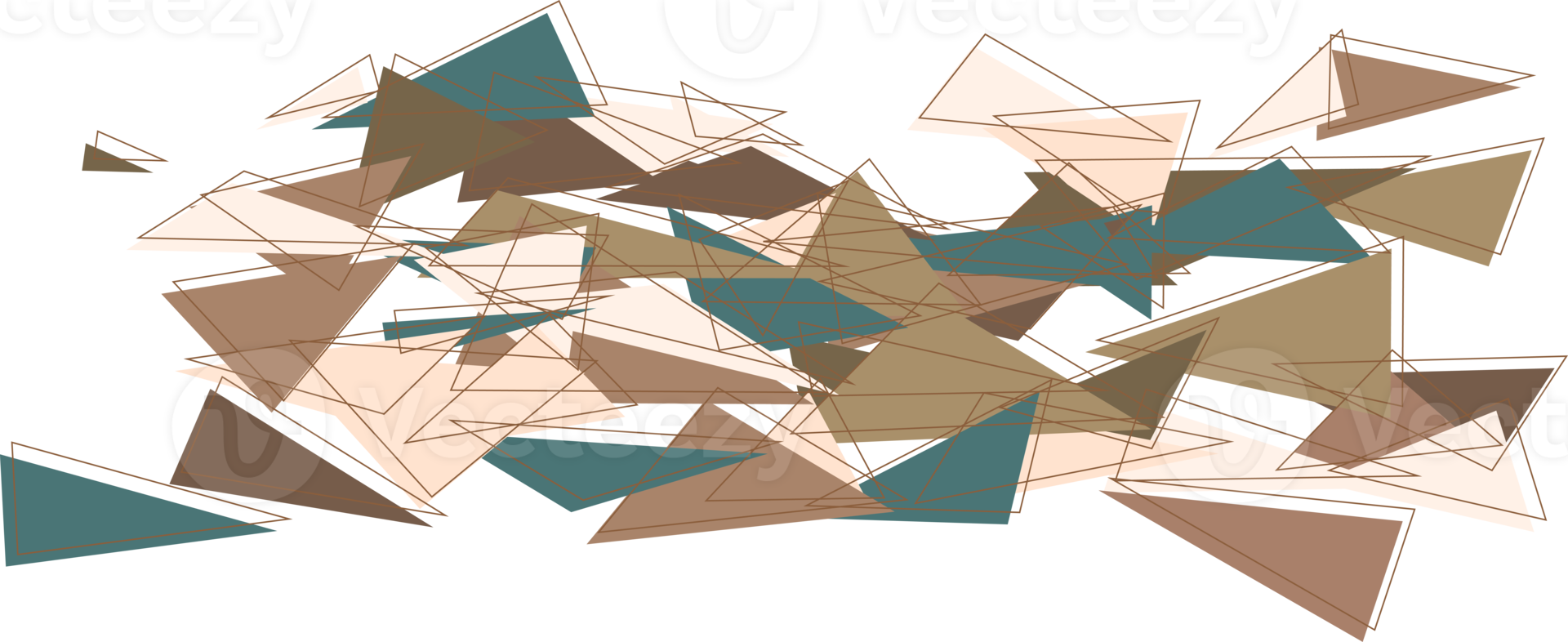 Low poly, Polygonal technological elements on a transparent background, Polygonal network system connect lines and colorful triangle background template. png