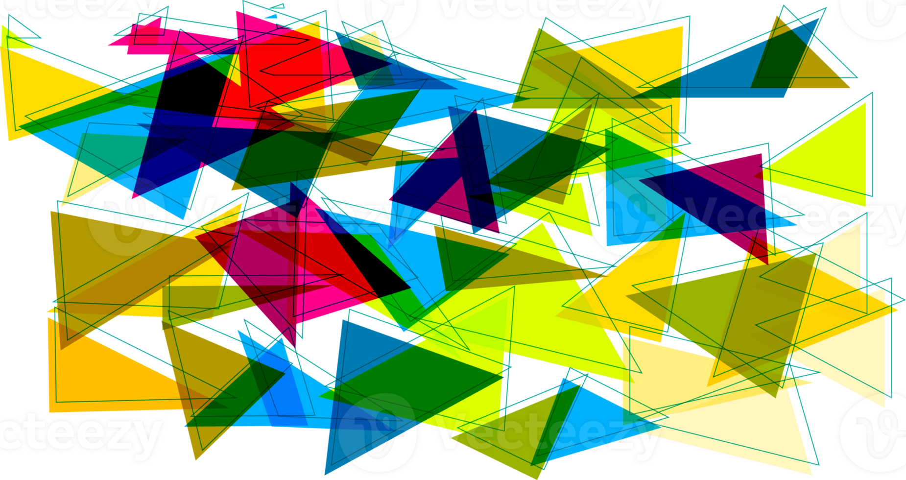 Low poly, Polygonal technological elements on a transparent background, Polygonal network system connect lines and colorful triangle background template. png