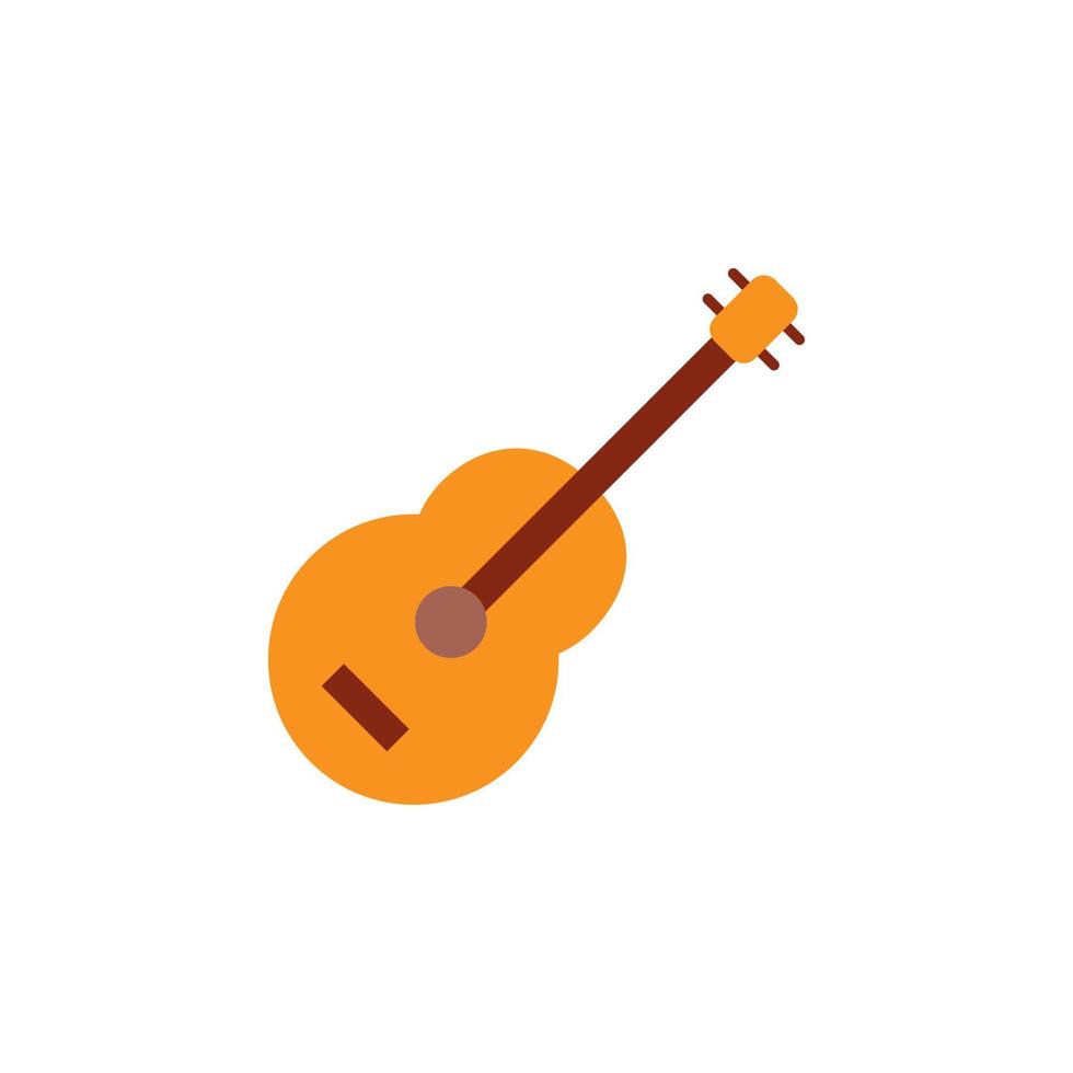 guitar color from Brazilian carnival set vector icon