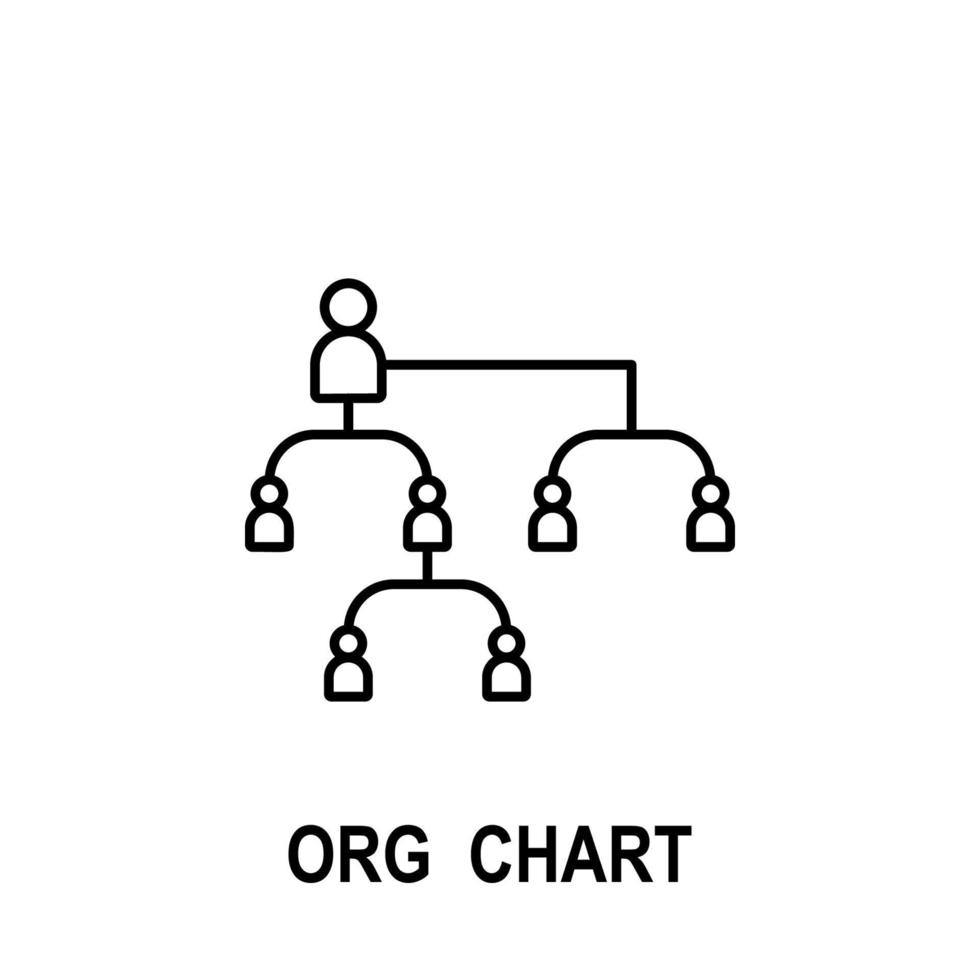 Organizational chart vector icon