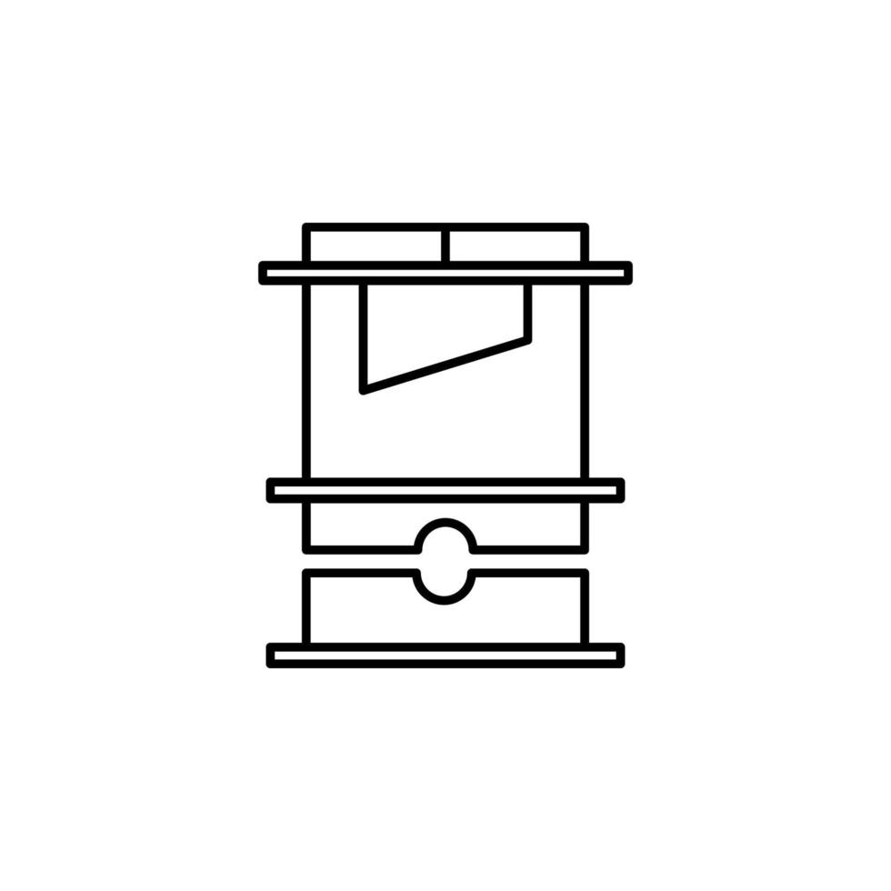 guillotina, magia vector icono