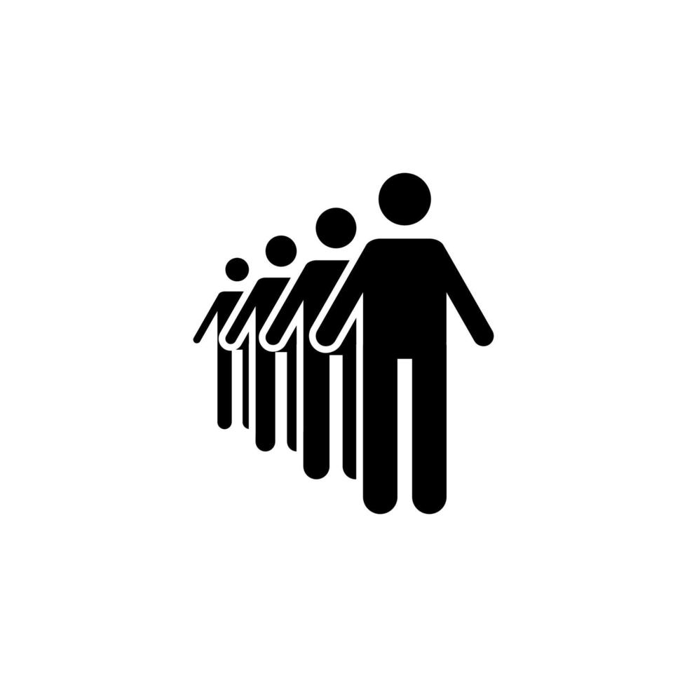 Pictogram of line, long, people vector icon