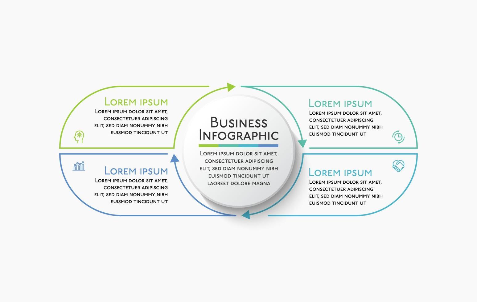 Presentation business infographic template vector