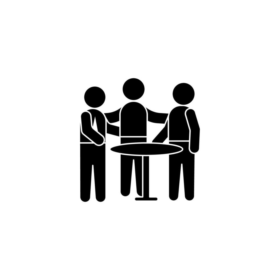 Table discussion trainers vector icon