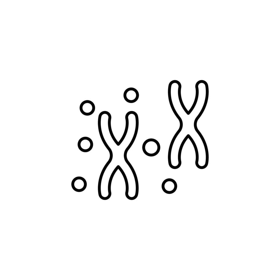 DNA, chromosome vector icon