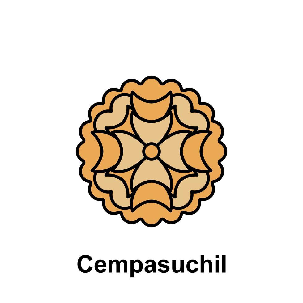 cempasúchil, decoración vector icono