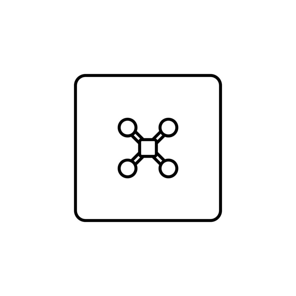 drone field outline vector icon