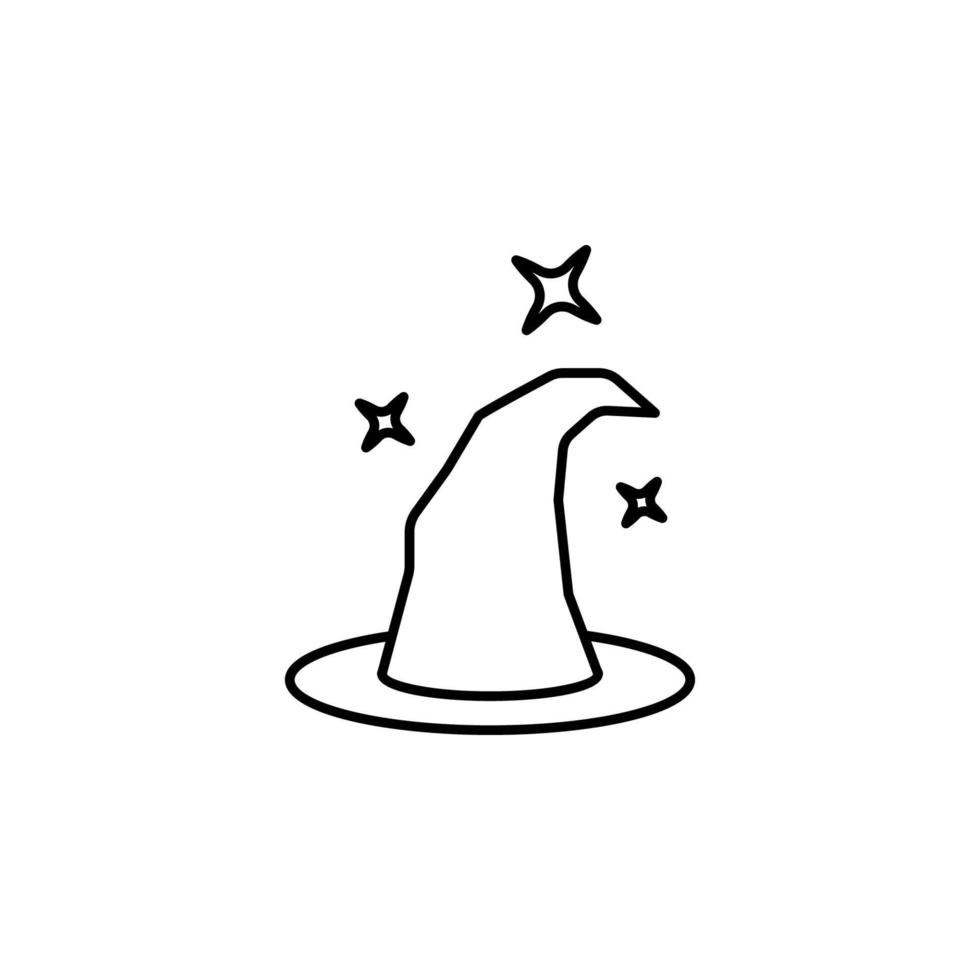 Magic hat, witch hat vector icon