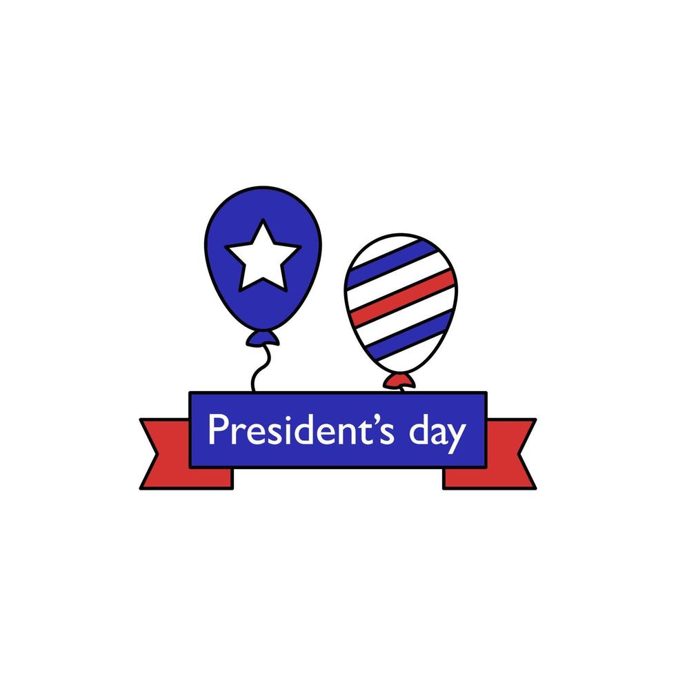 President day balloon vector icon