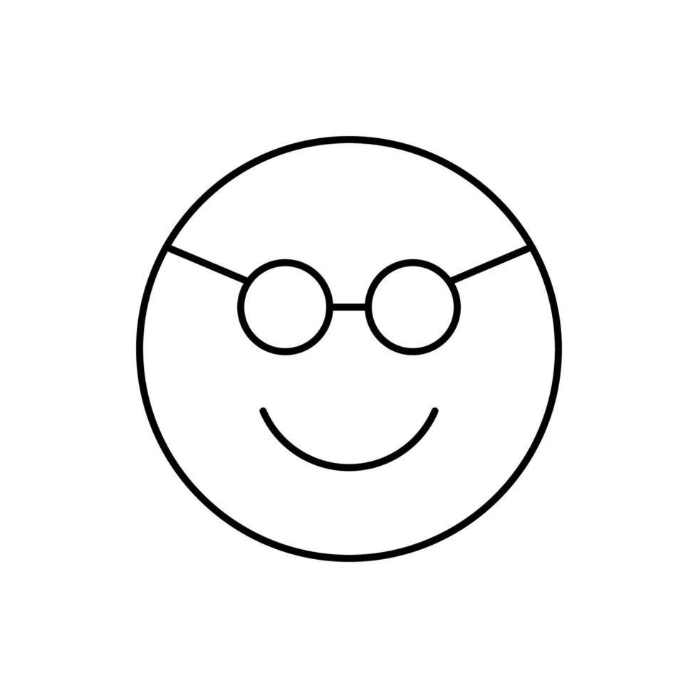 Sunglasses, happy, emotions vector icon