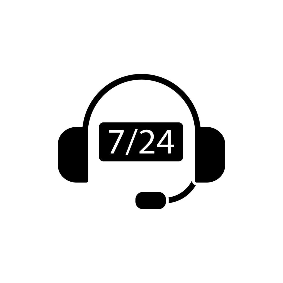 7-24 Headphone operator vector icon