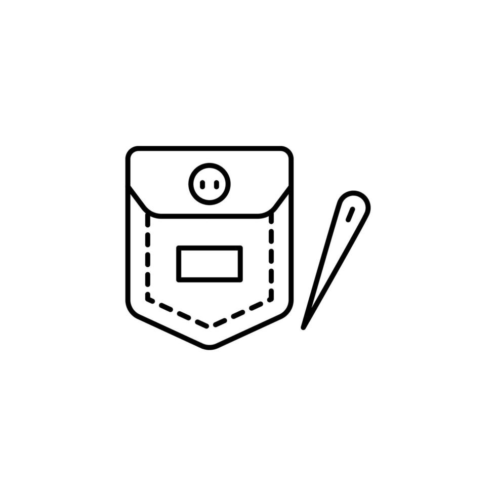 Needle, pocket vector icon