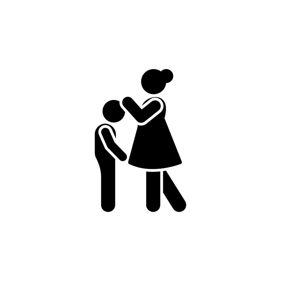 Widow child cry vector icon