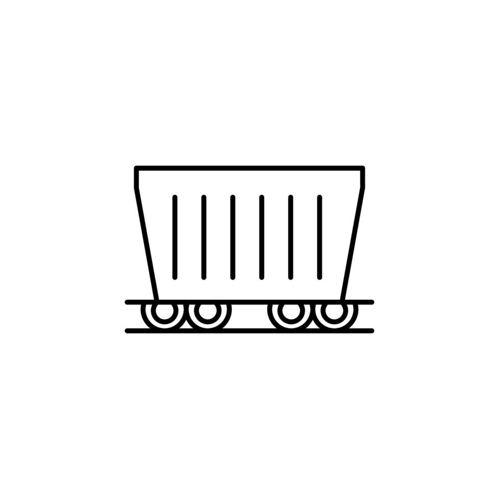 Railway carriage train vector icon