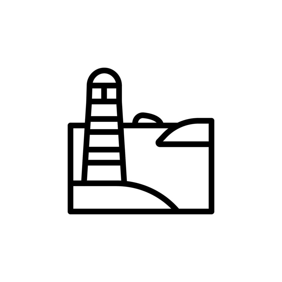 Lighthouse, ocean vector icon