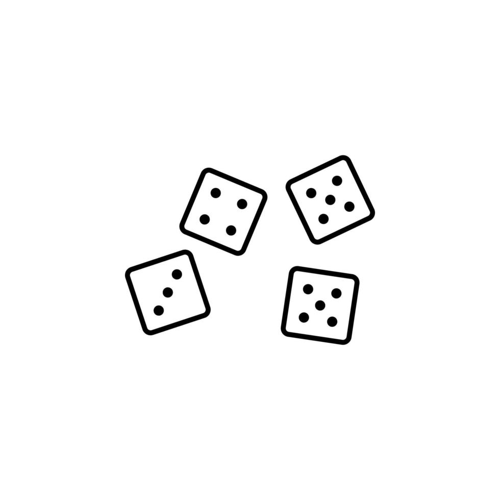 playing dice, magic vector icon