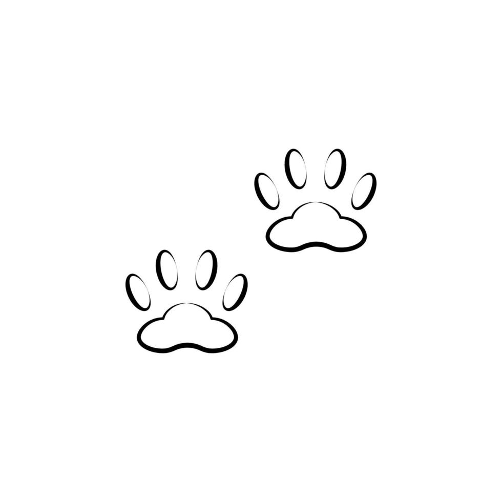Cat tracks vector icon