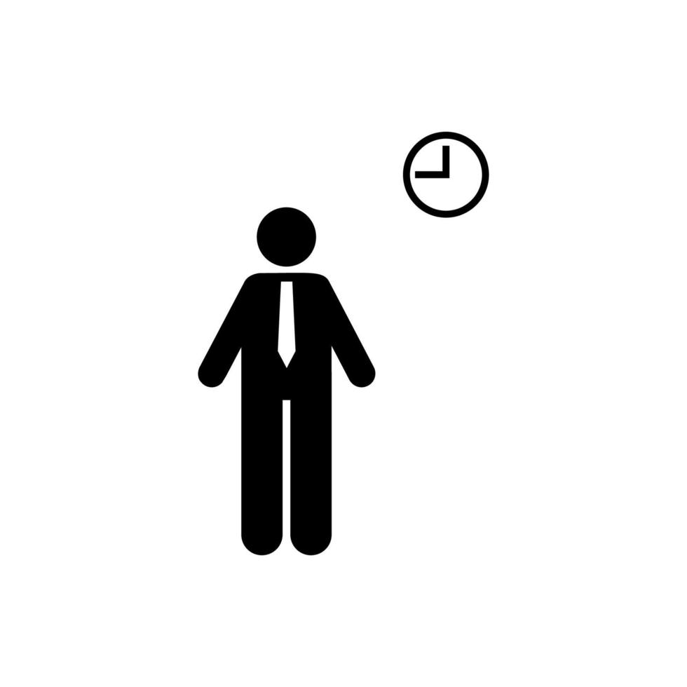 Pictogram of businessman, holding vector icon