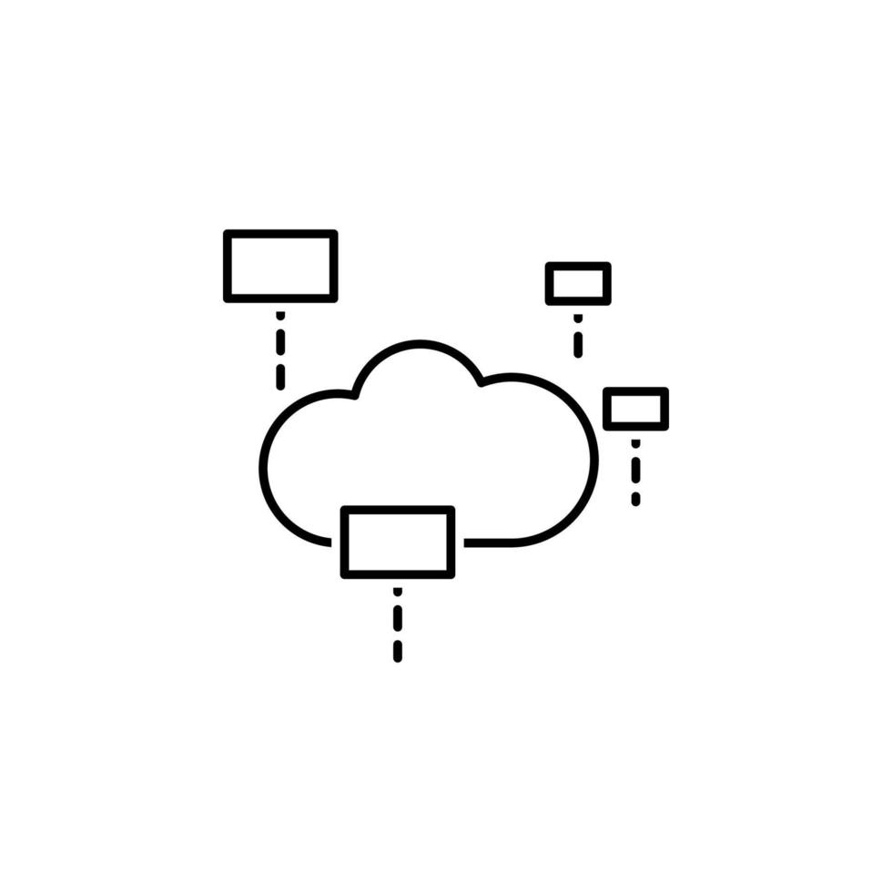 data, cloud vector icon