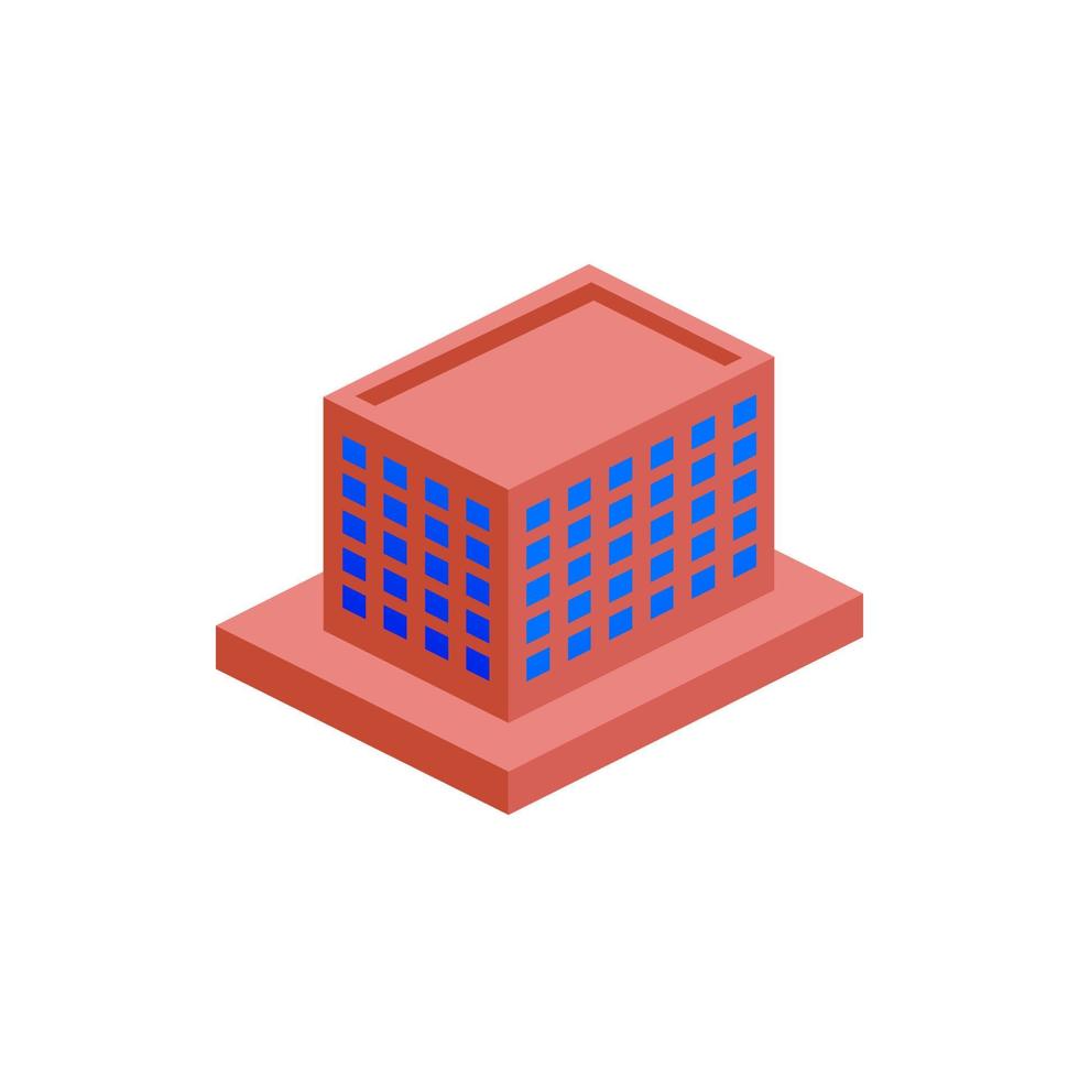 isometric office building vector icon
