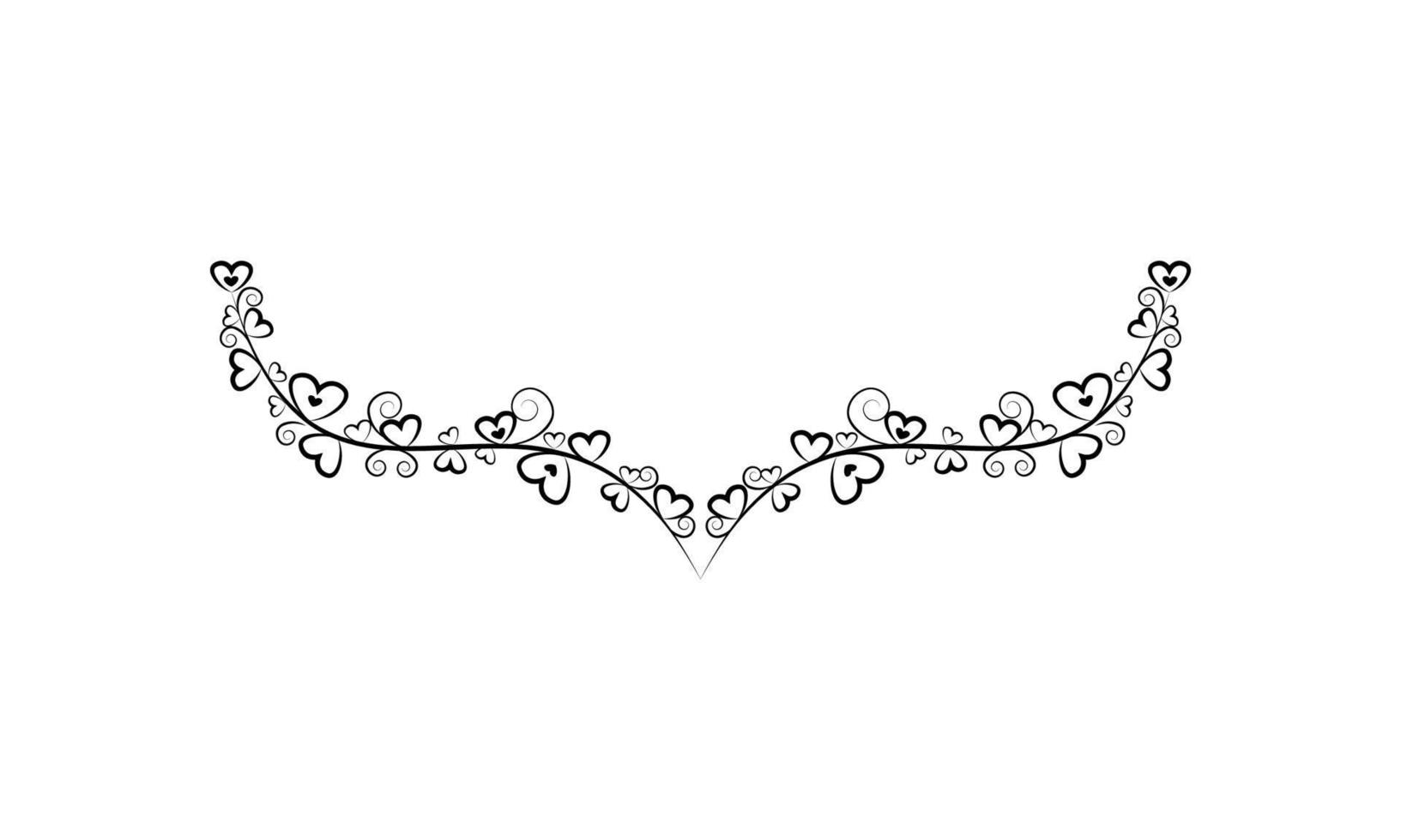 decorativo floral ornamento para texto vector icono