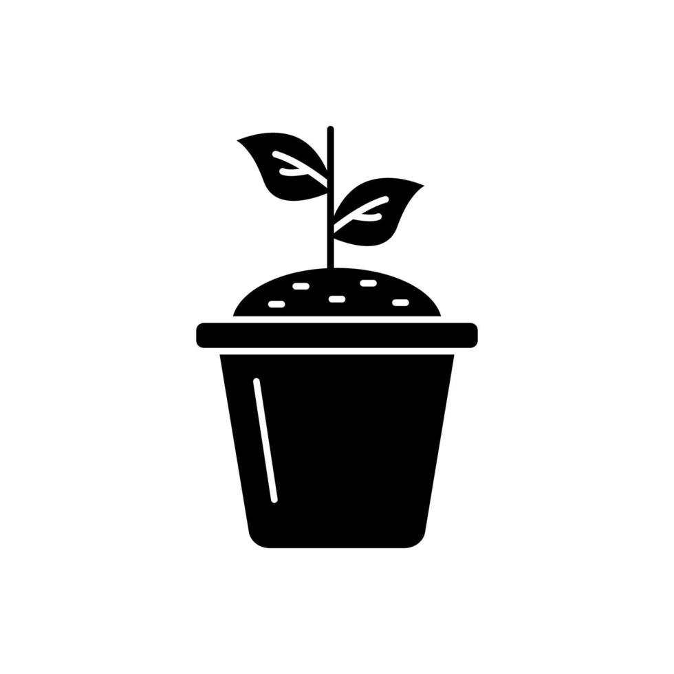 Soil ground plant vector icon