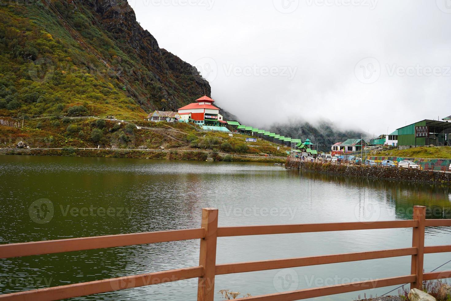 Natural viiew of Changu lake or Tsomgo lake at east Sikkim photo