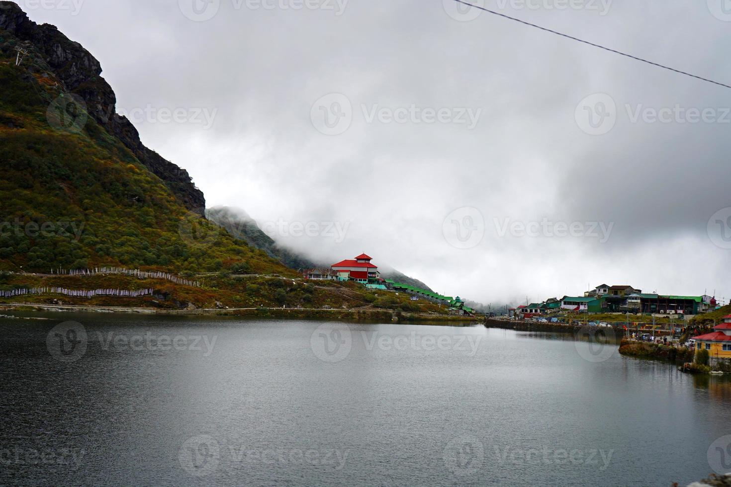 Cloudy Weather in Tsomgo lake or Changu lake at East Sikkim photo