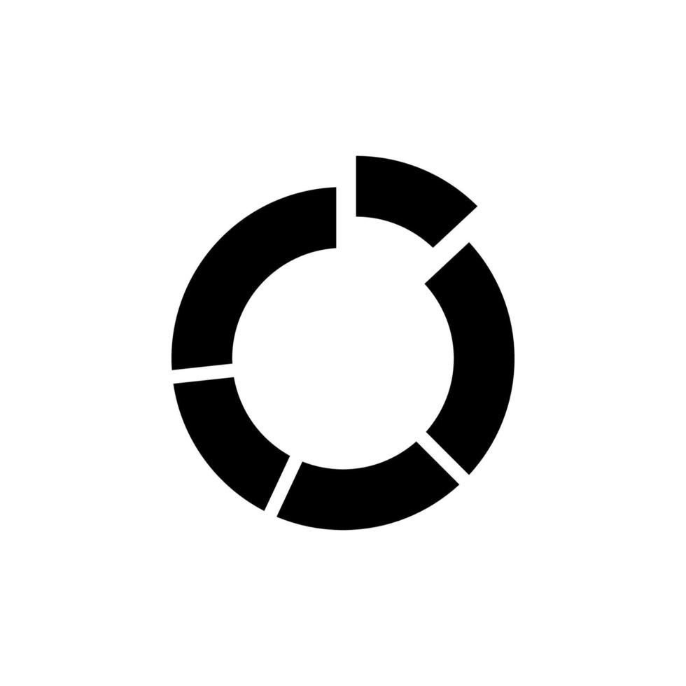 Chart donut transitions vector icon