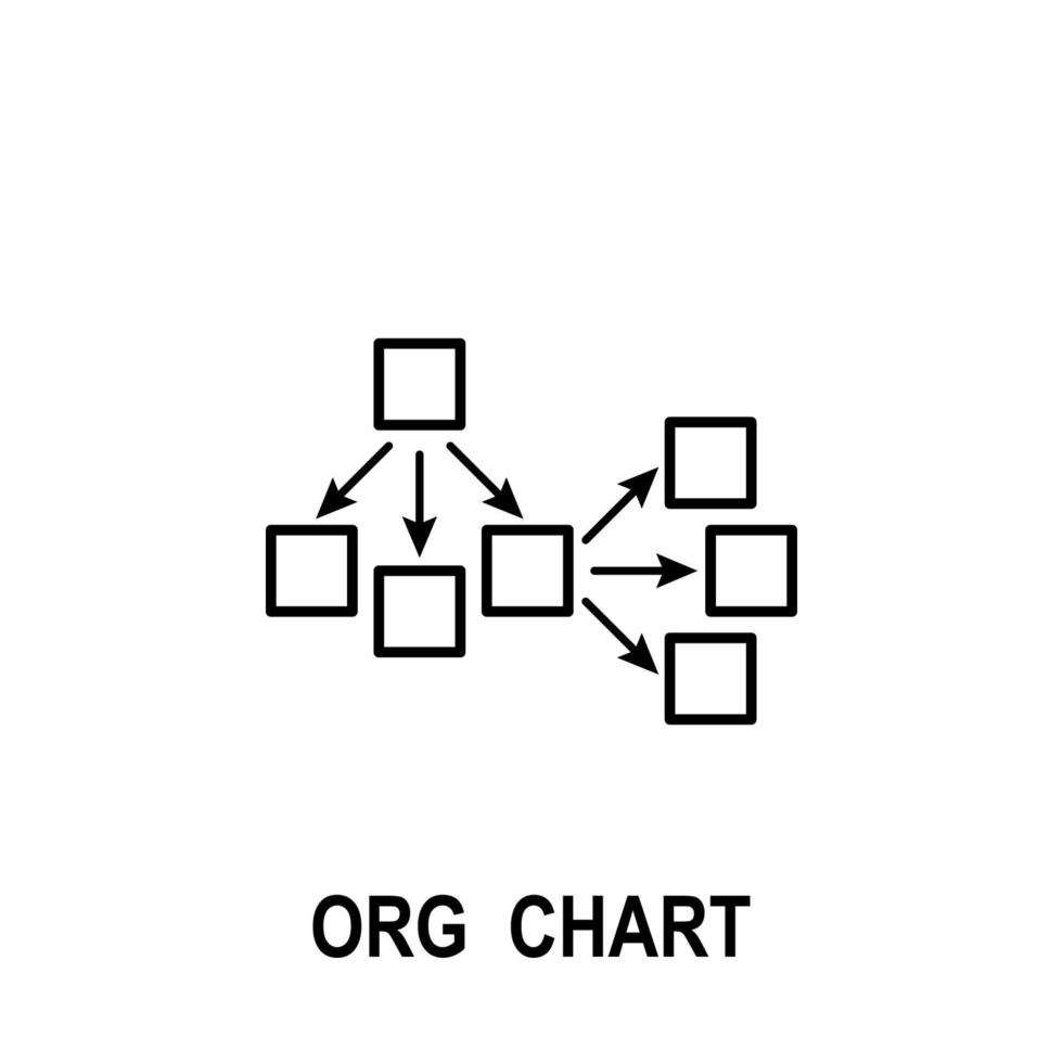 Organizational chart vector icon